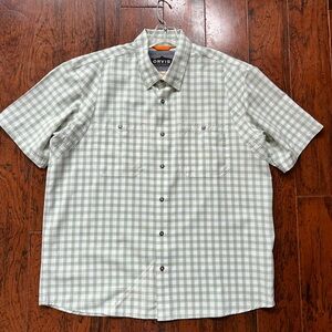 Orvis Light Green Plaid Men's Shirt